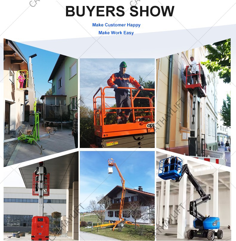 Single mast push around vertical mast lift -Shandong Cathay Machinery Co Ltd 13